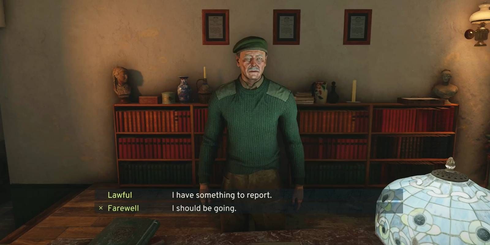 Atomfall reporting the murder at St. Katherine&rsquo;s Church to Captain Sims of Protocol during Lead side quest