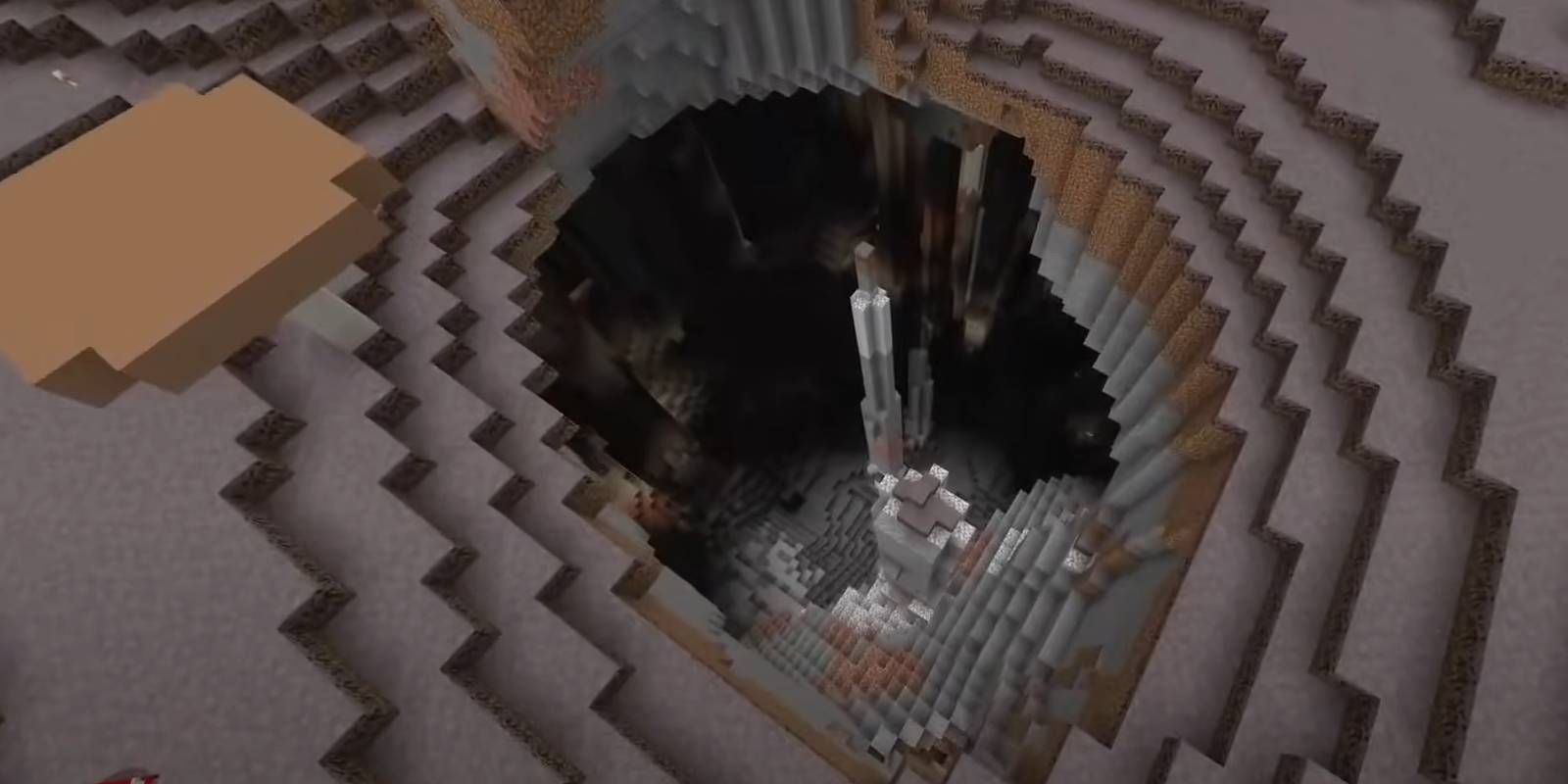 Minecraft Decaying Cave Under Mushrooms seed with Large Cave biome