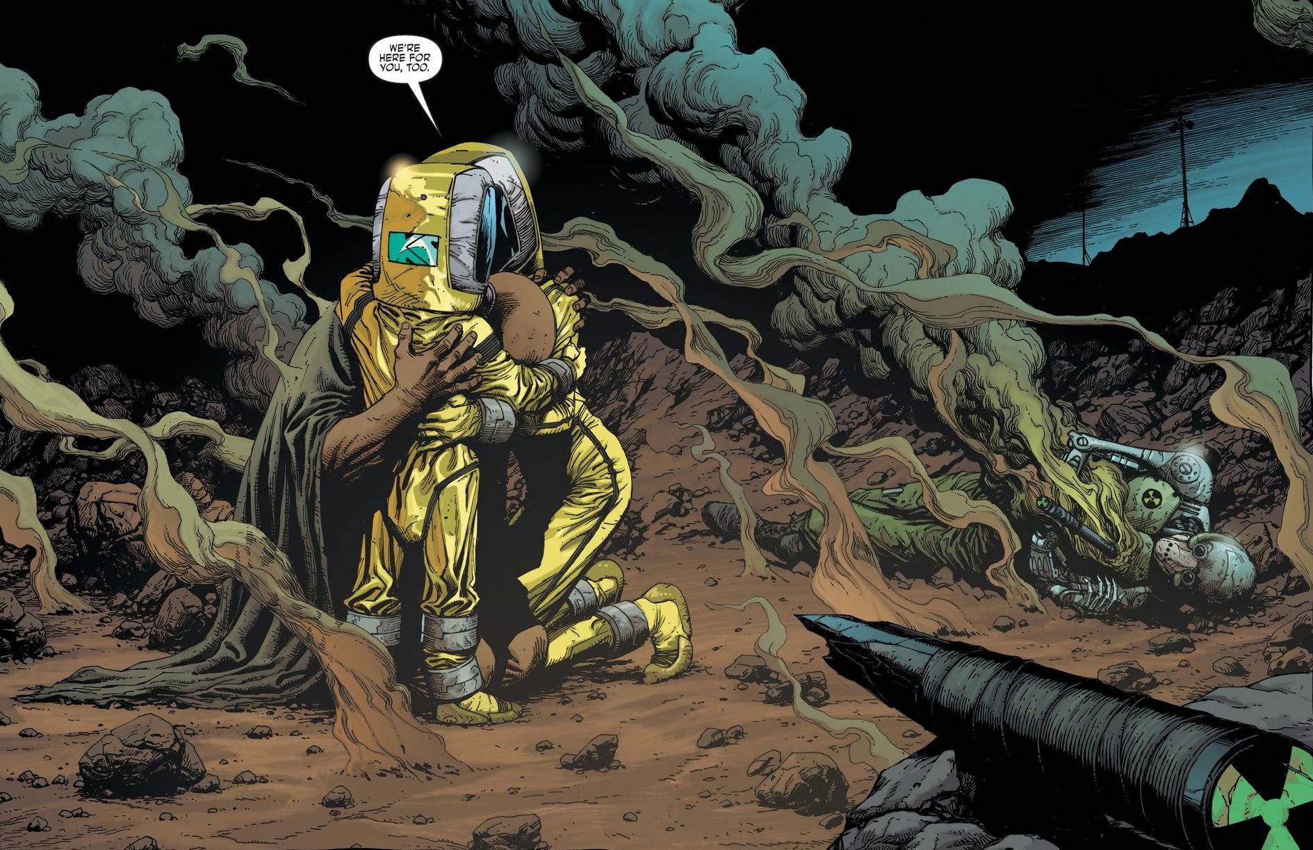 Image Comics Geiger figures in Hazmat suits