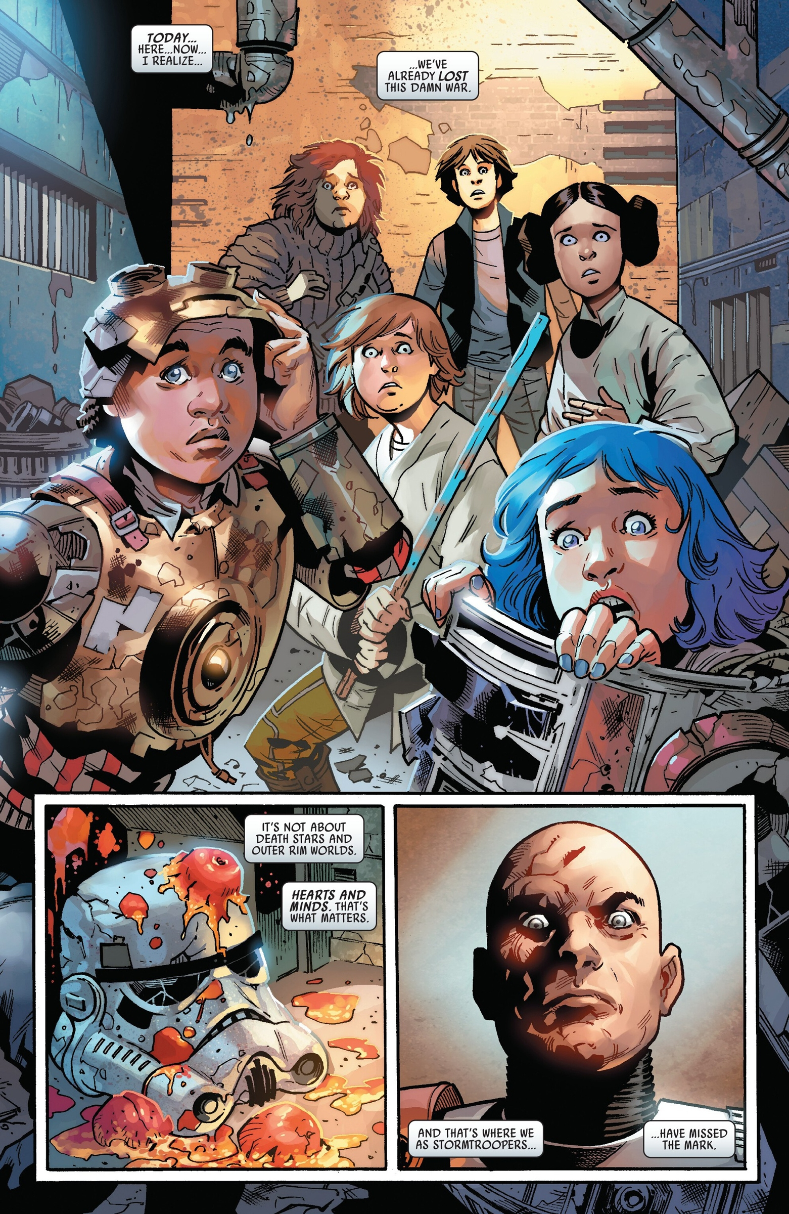 Sergeant Kreel discovers children dressed as rebel heroes in a new legacy #1