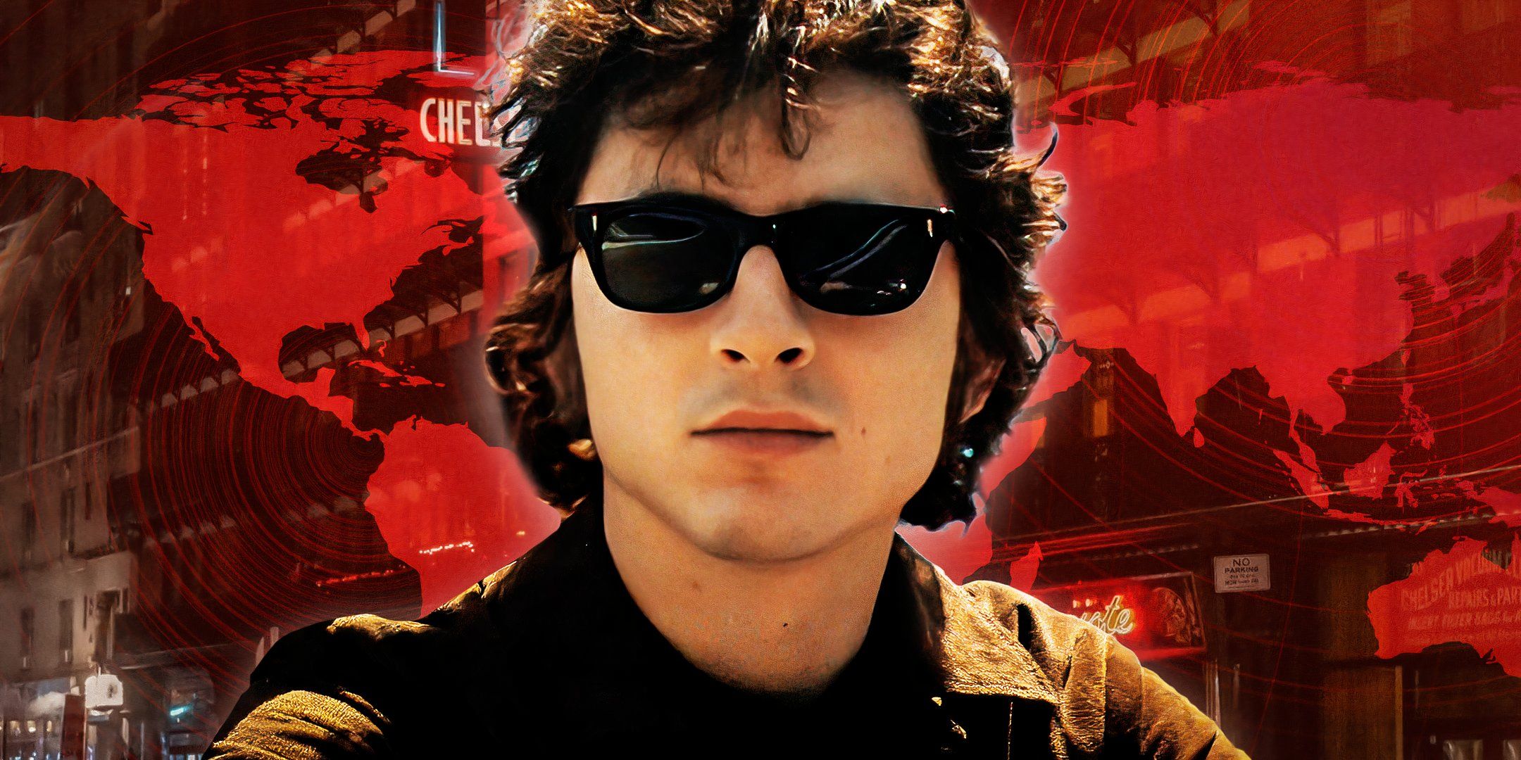 Timothée Chalamet as Bob Dylan in A Complete Unknown