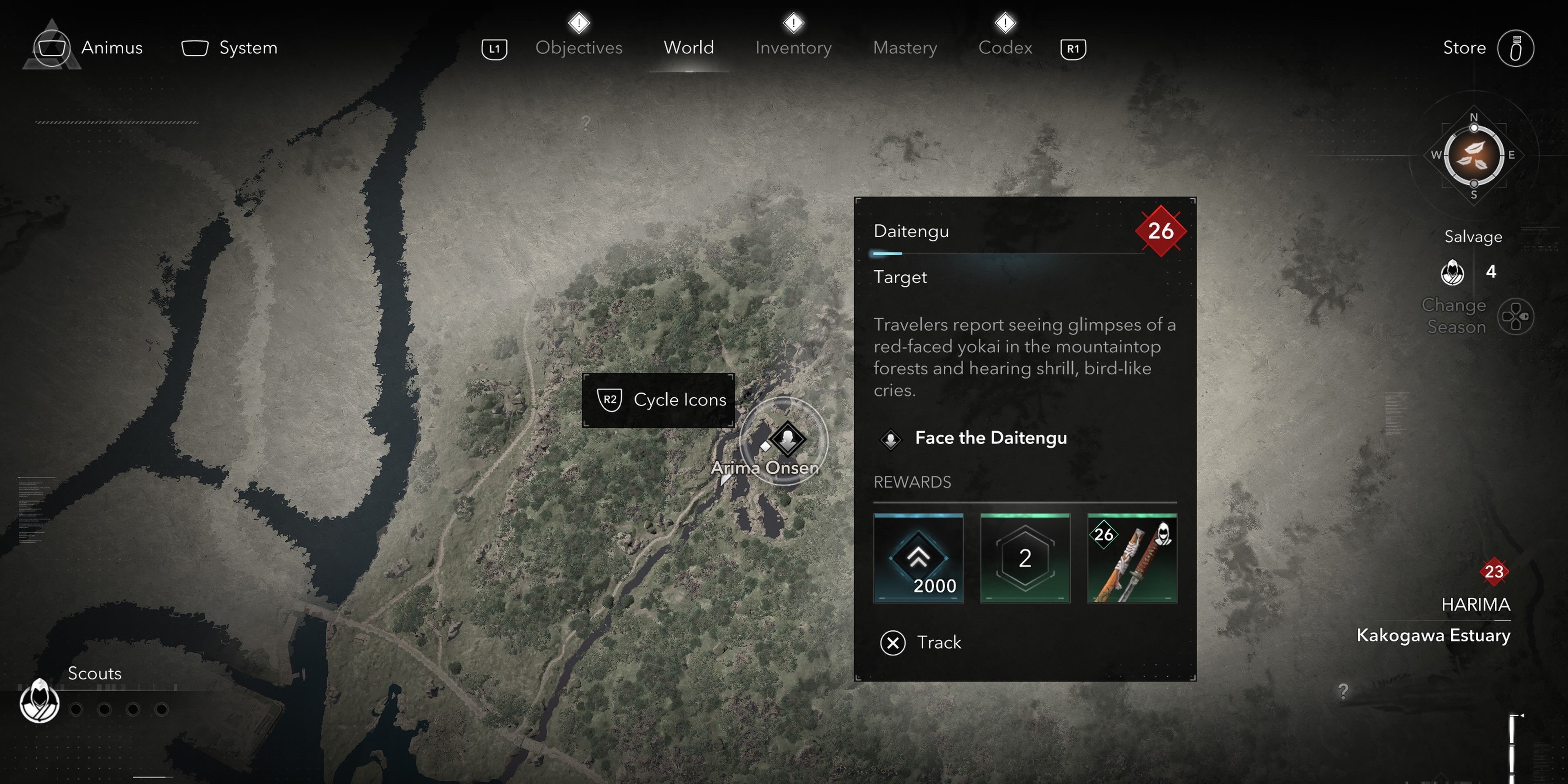 Daitengu map location in Assassin&rsquo;s Creed Shadows