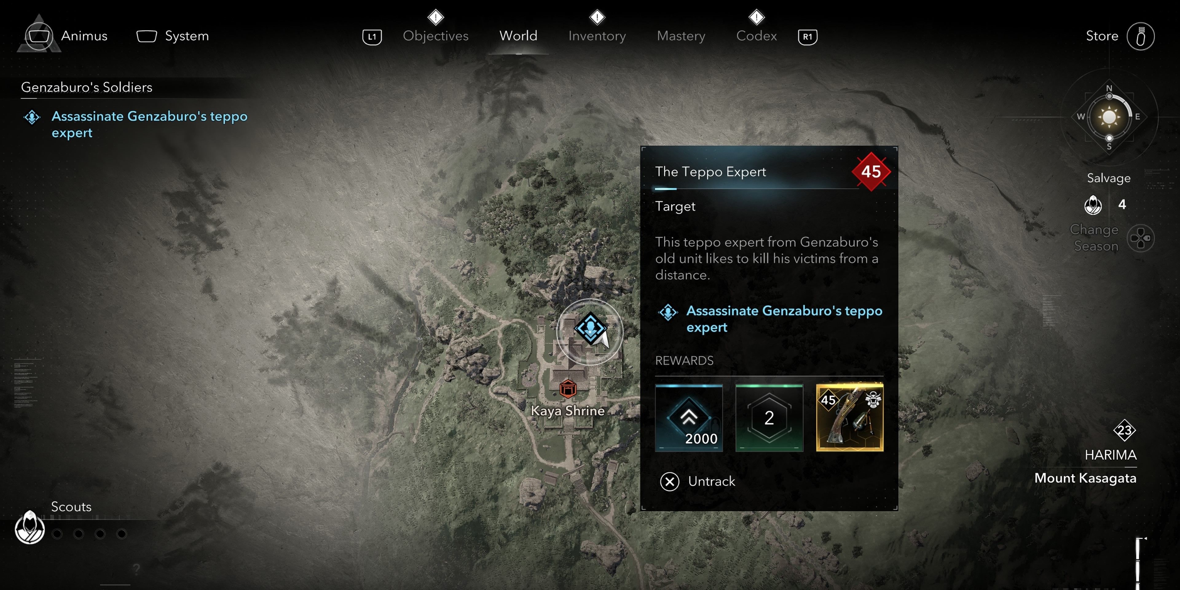 The Teppo Expert map location in Assassin&rsquo;s Creed Shadows