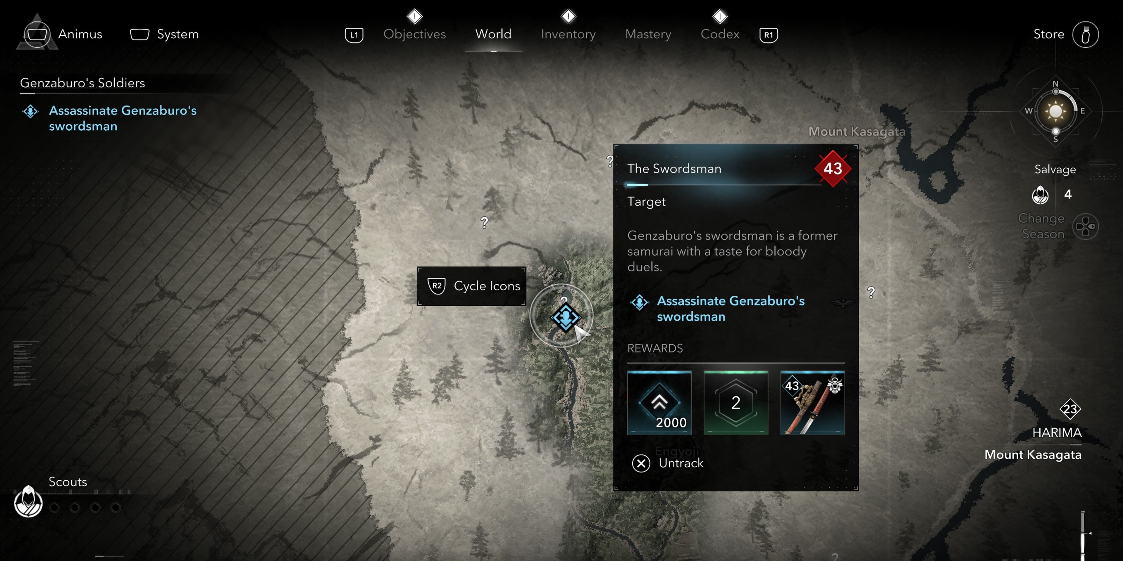 The Swordsman map location in Assassin&rsquo;s Creed Shadows