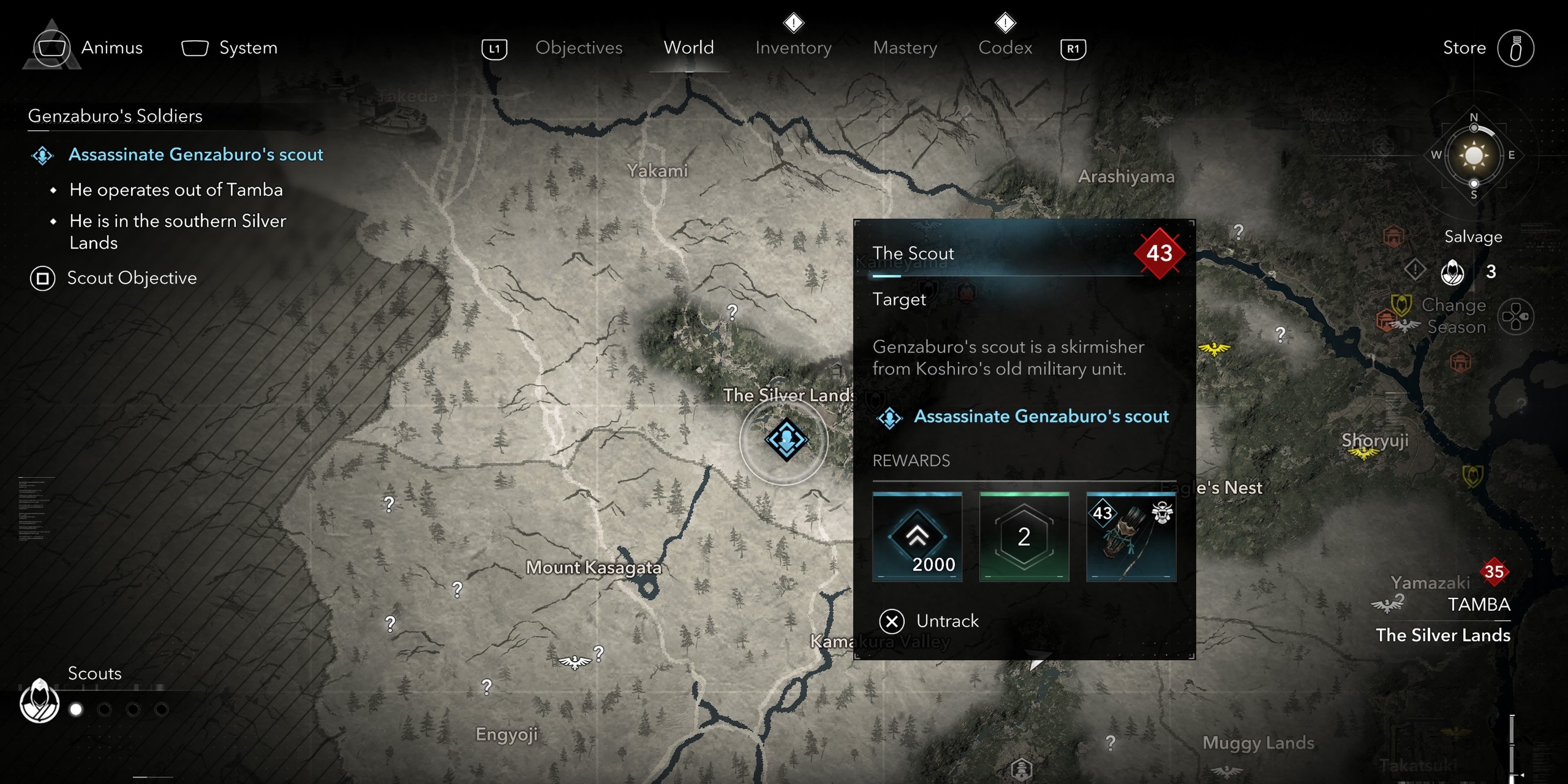 The Scout location in AC Shadows