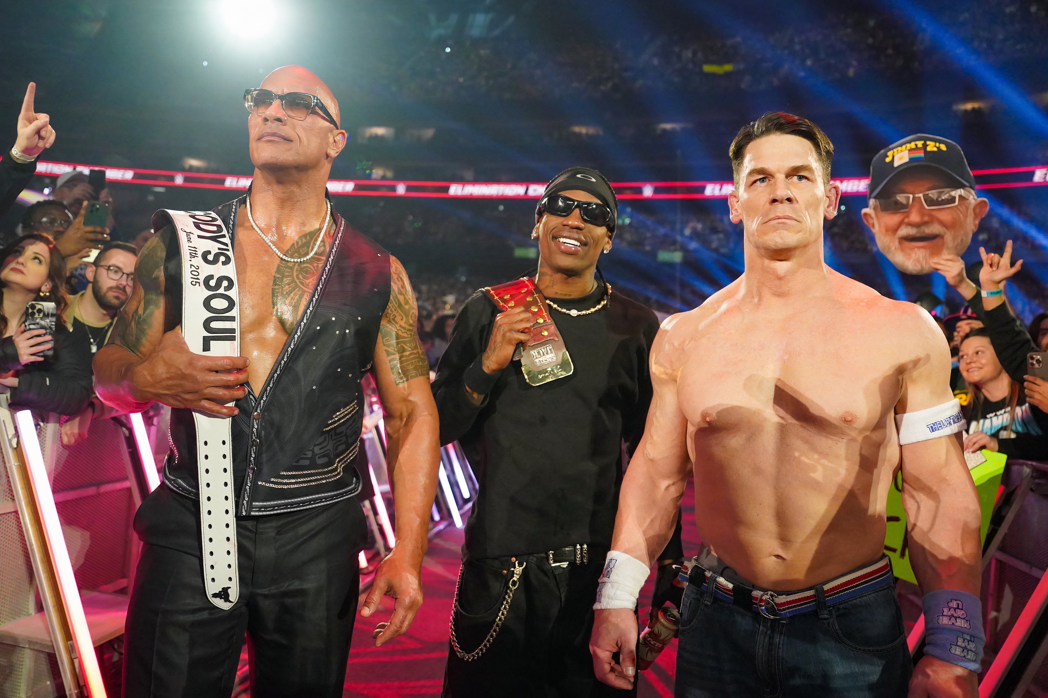The Rock, Travis Scott, John Cena
