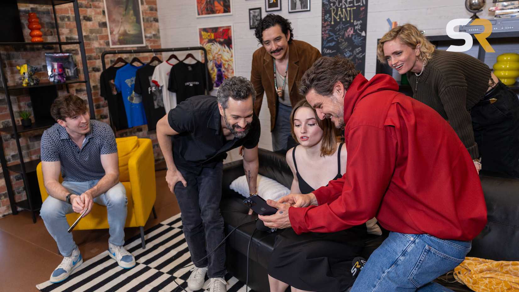 Pedro Pascal showing the selfie Robert Downey Jr. sent him at SXSW