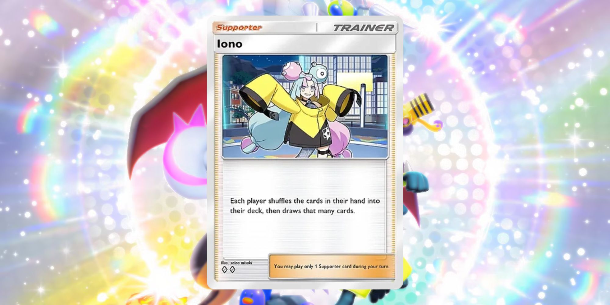 Iono card from Pokemon TCG Pocket Shining Revelry set