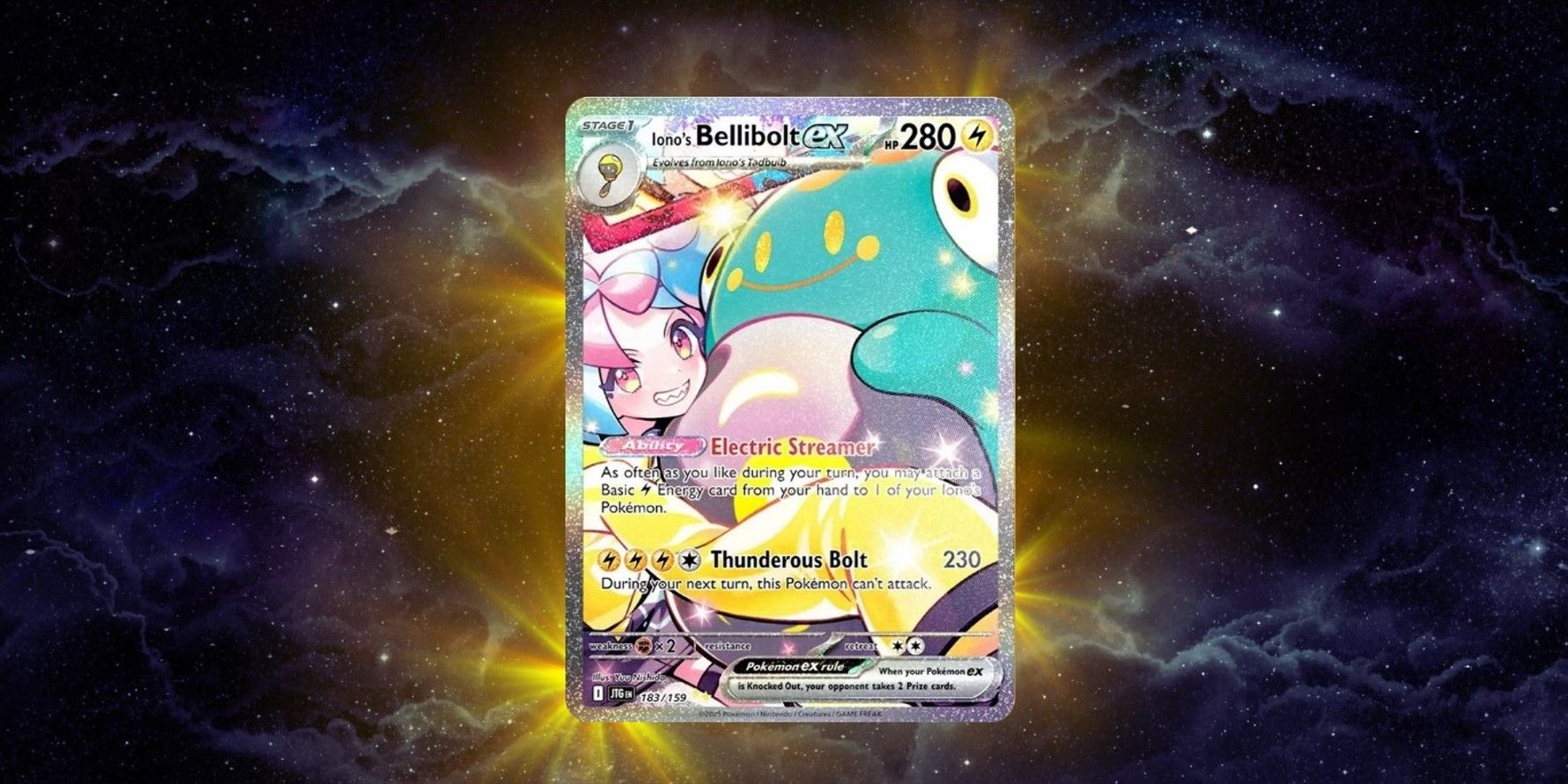 Iono's Bellibolt ex SIR from Pokemon TCG Journey Together