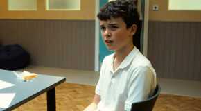 Jamie is getting upset while being interviewed in Adolescence