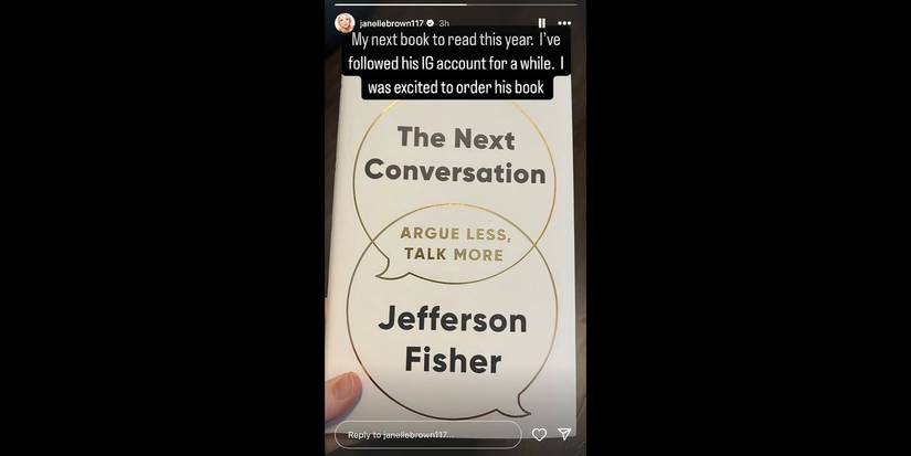 Janelle Brown's Instagram story from March 21 promoting a book