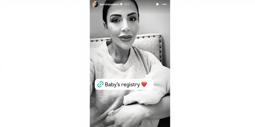 Jasmine Pineda in 90 Day Fiance on Instagram stories holding a baby