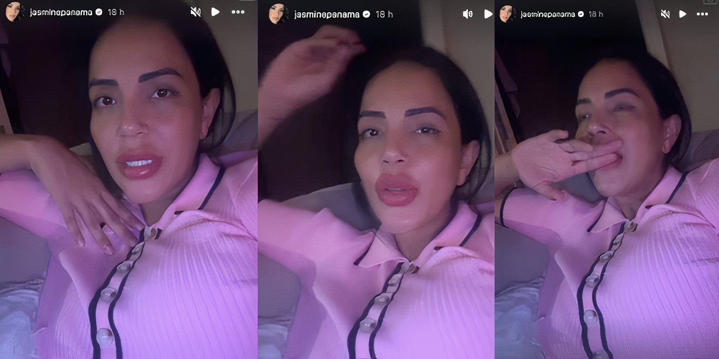 jasmine pineda in 90 day fiance on Instagram Stories in pink dress lying on couch