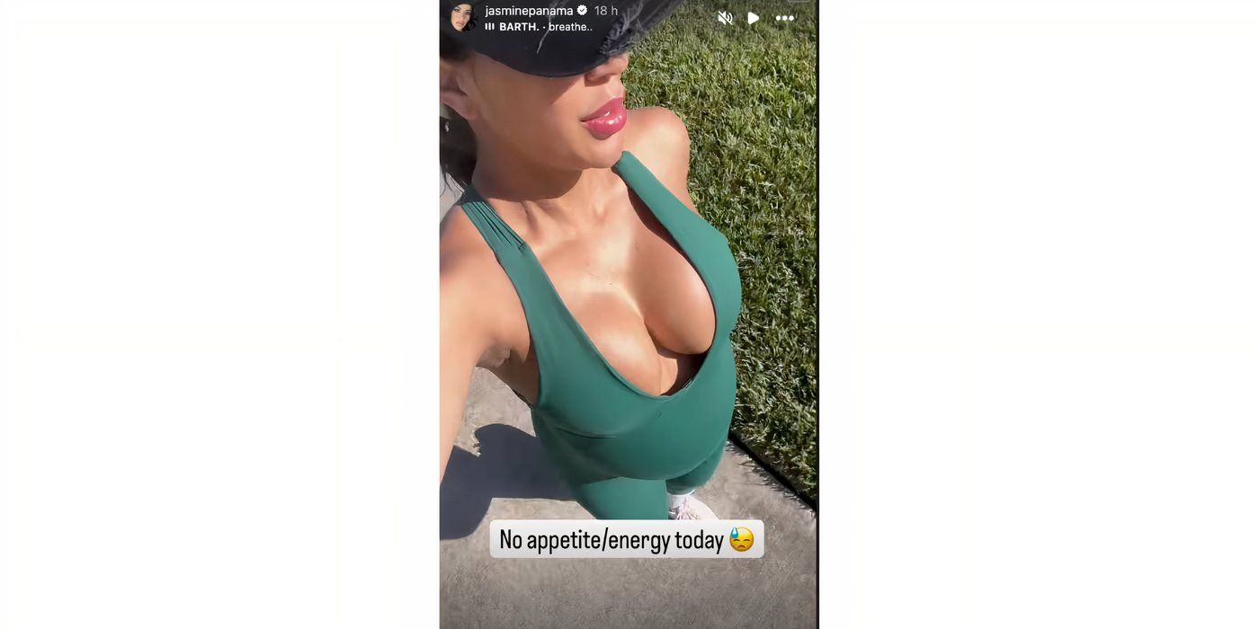 Jasmine Pineda en el novio de 90 días en la historia de Instagram sobre la salud