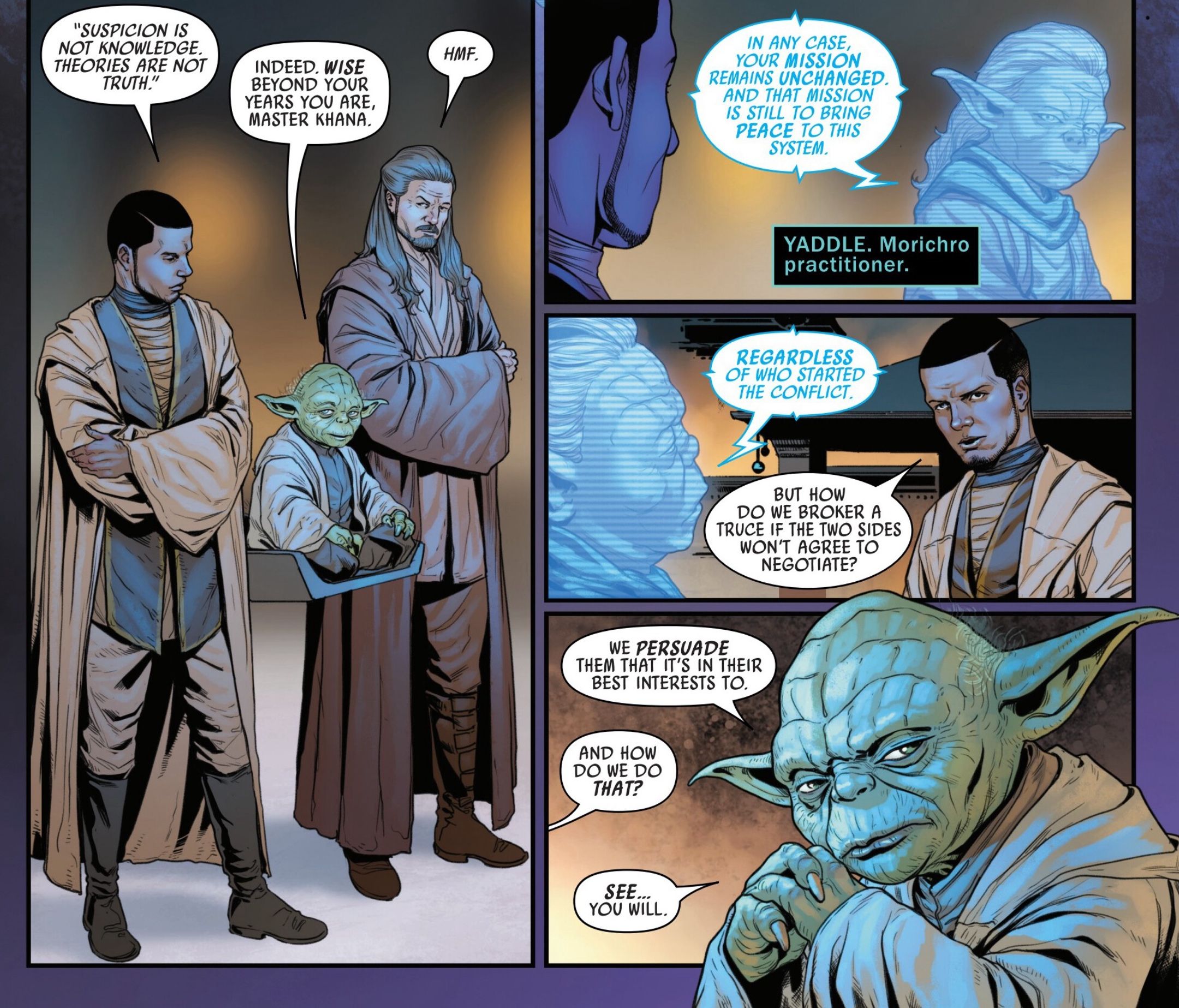 Jedi Makes A Plan in Jedi Knights #1