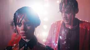 Jenna Ortega as Wednesday and Hunter Doohan as Tyler in Wednesday
