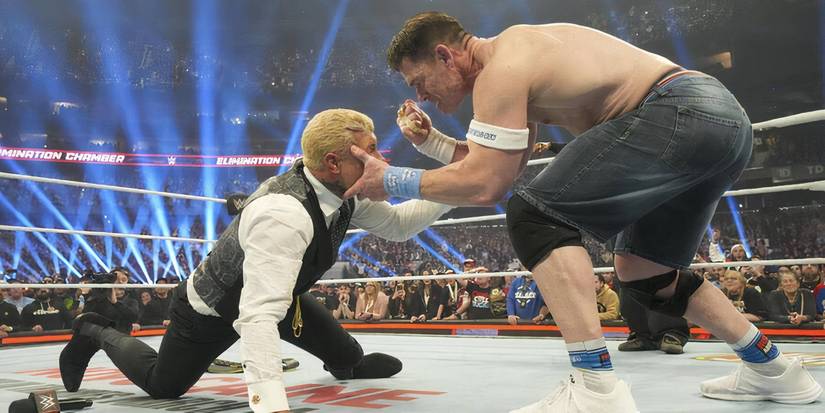 John Cena Attacks Cody Rhodes At WWE Elimination Chamber 2025
