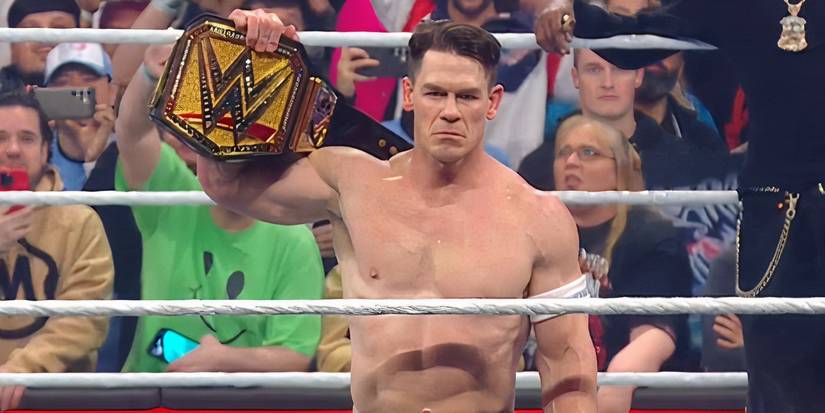 John Cena Holding The Undisputed WWE Championship