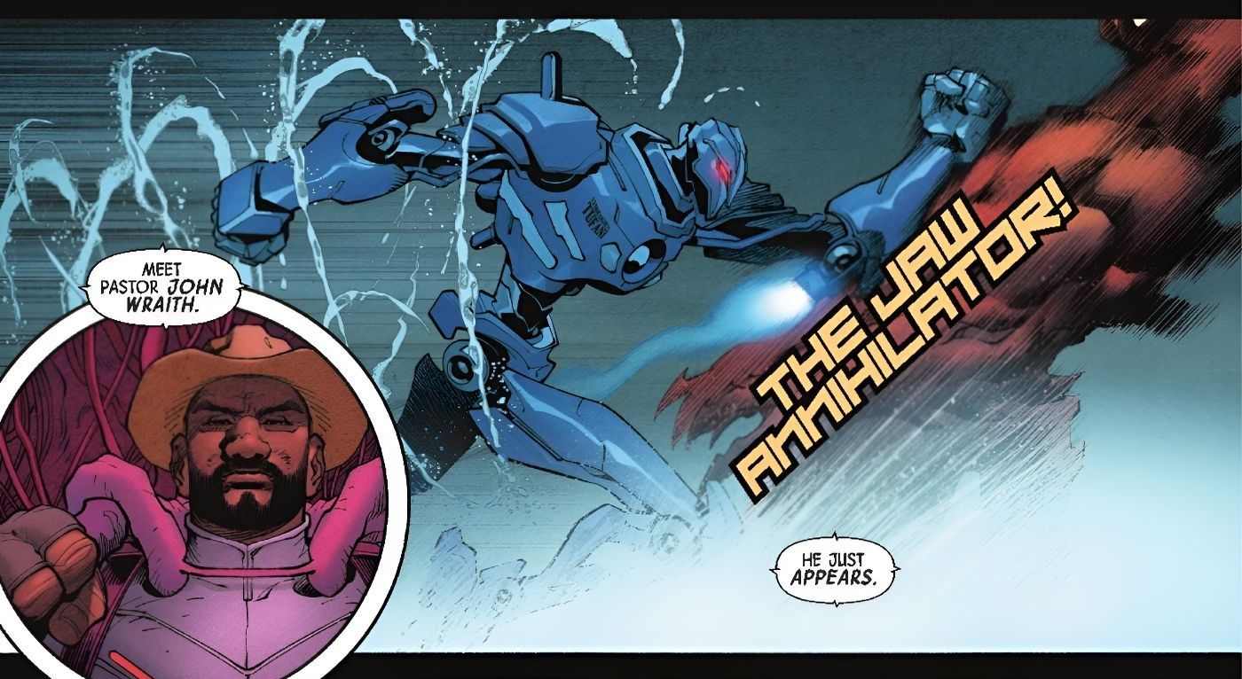 John Wraith Fights a Kaiju With a Mech