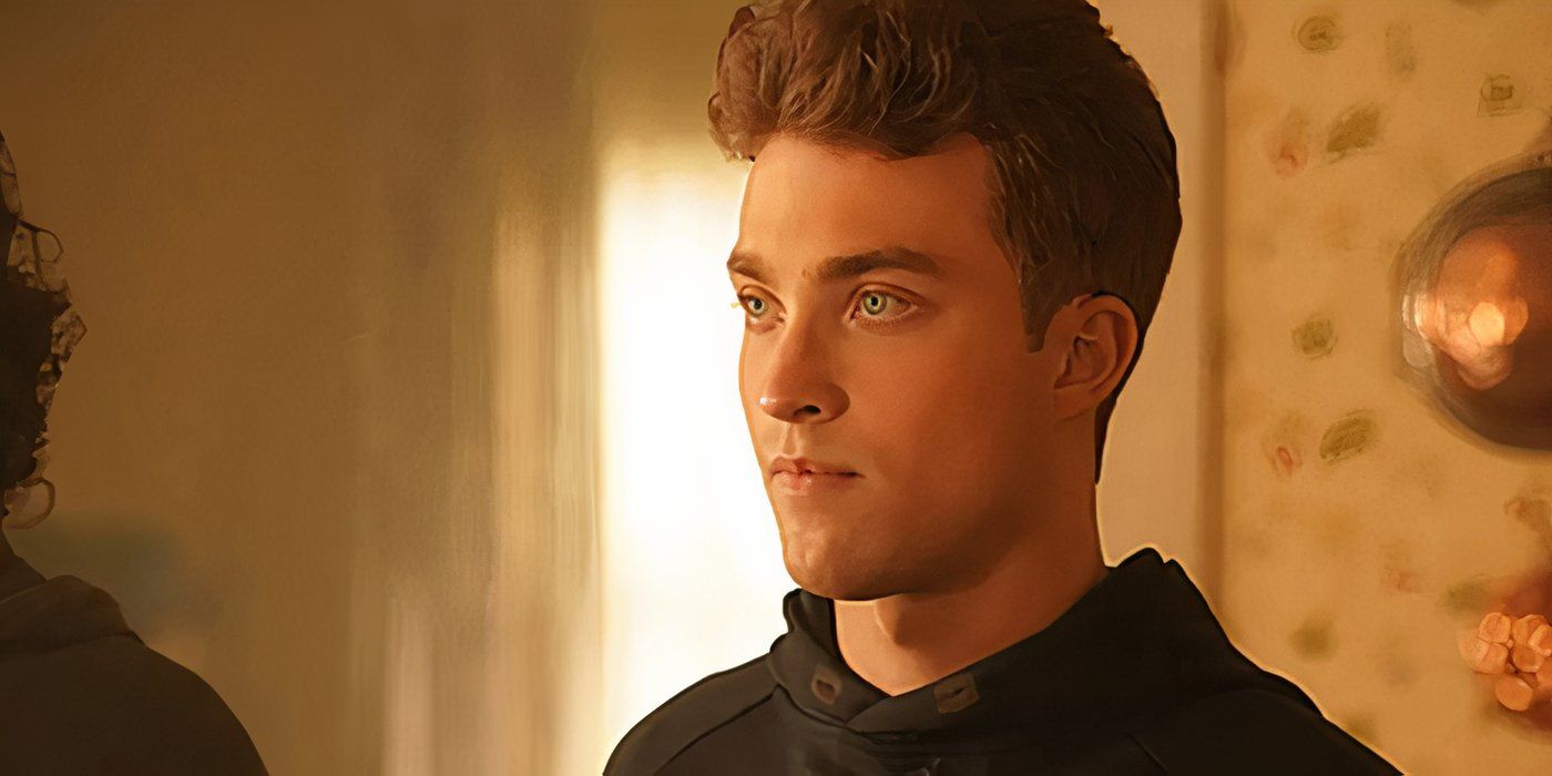 Jordan Elsass as Jonathan Kent looking serious in Superman &amp; Lois