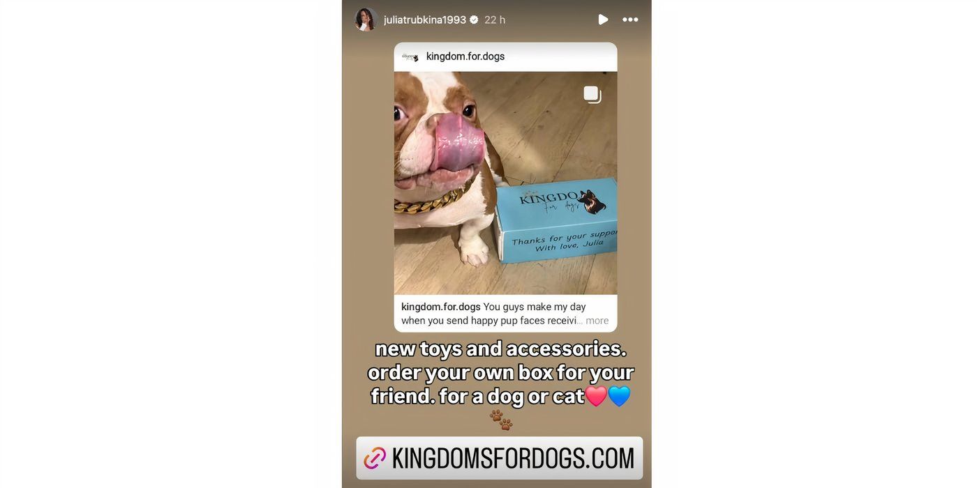 Julia Trubkina in 90 Day Fiance on Instagram Stories