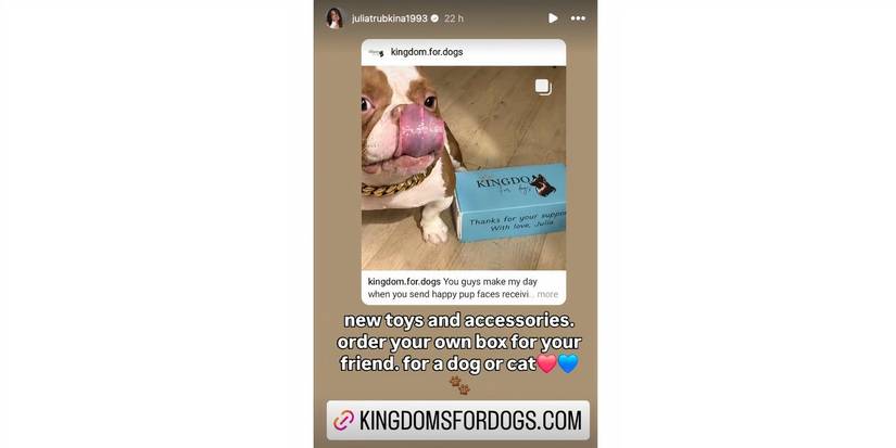 Julia Trubkina in 90 Day Fiance on Instagram Stories