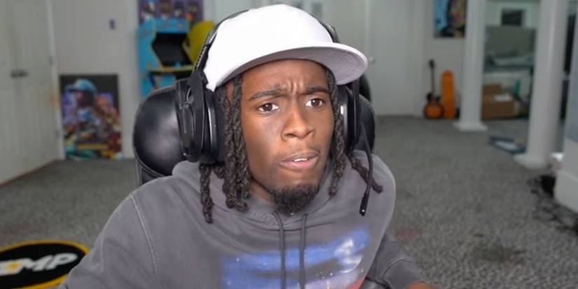 Kai Cenat hosting a Twitch stream.