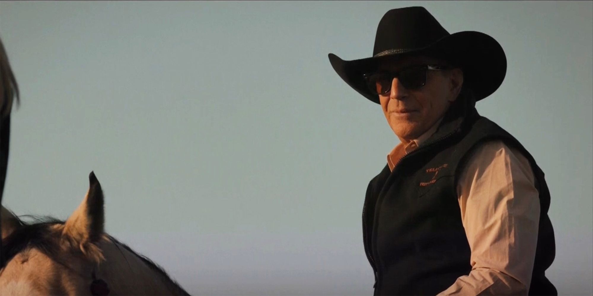 Kevin Costner smiling in Yellowstone