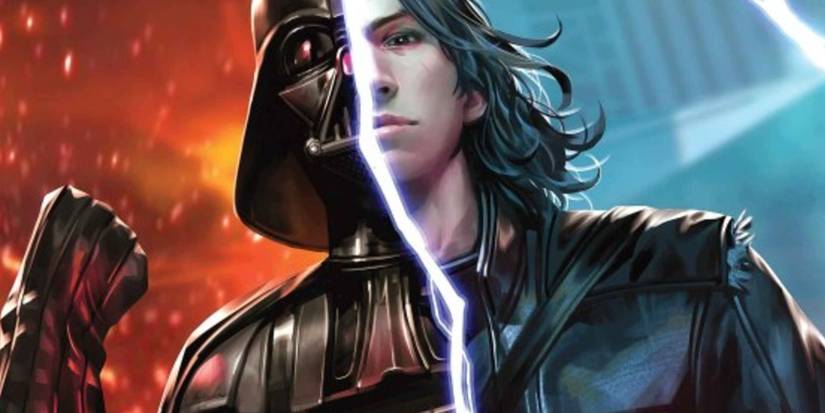 kylo ren and darth vader as two halves