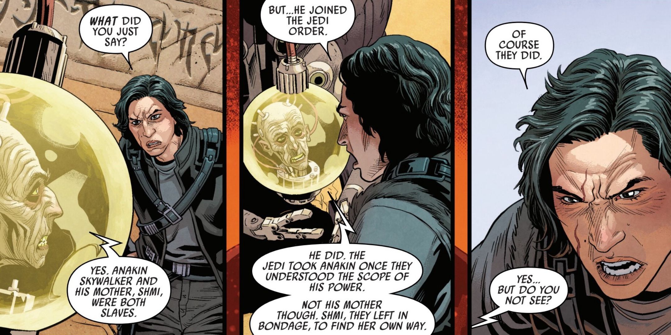 Kylo Ren Learns About Shmi Skywalker