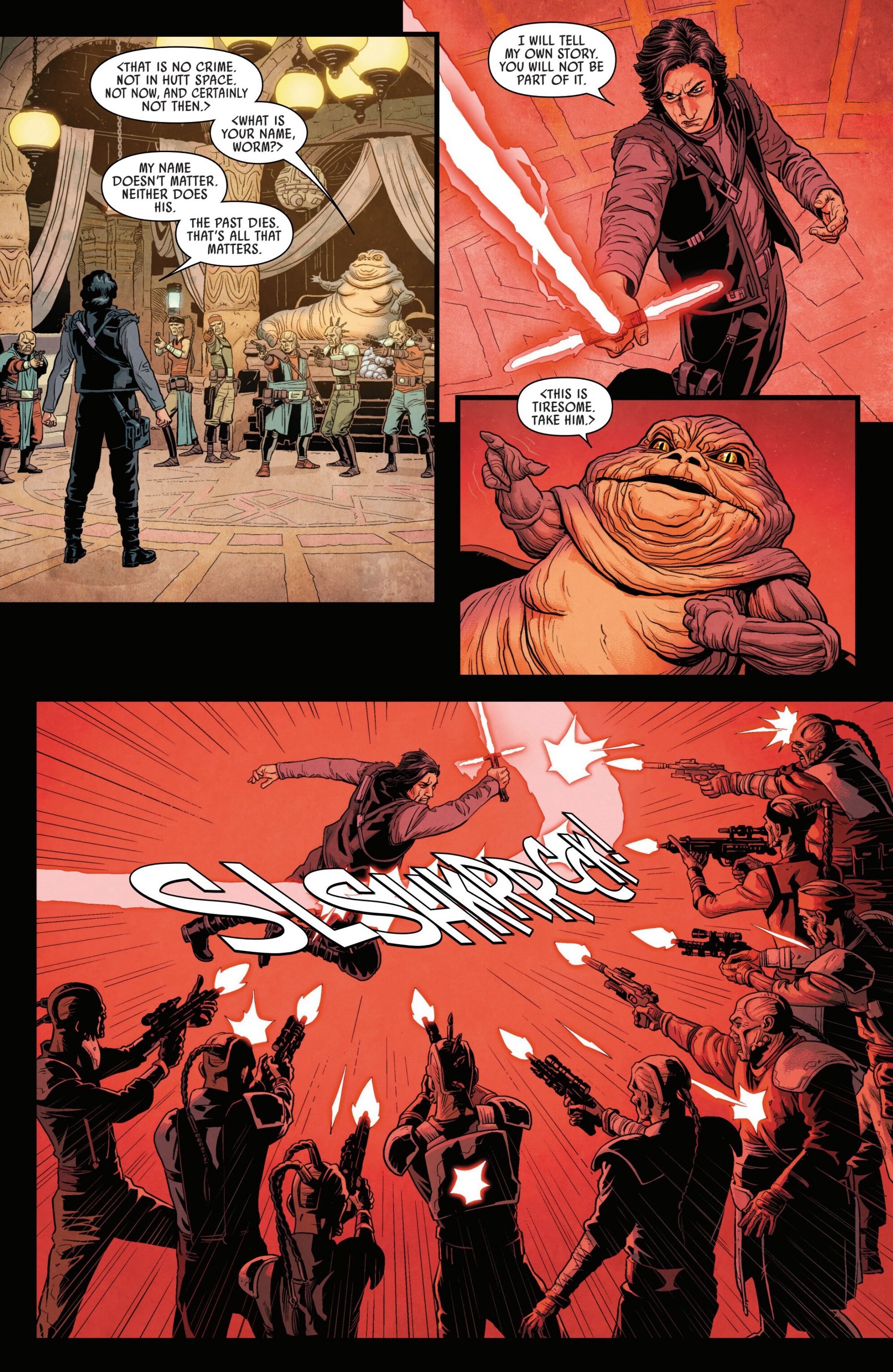 Kylo Ren Tries To Kill Gardulla The Hutt in Legacy of Vader #2