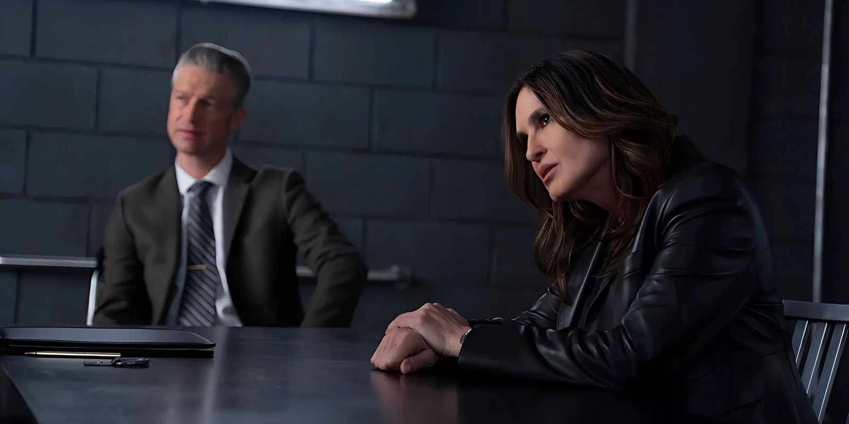 Law & Order SVU Benson and Carisi interrogating someone who is off camera