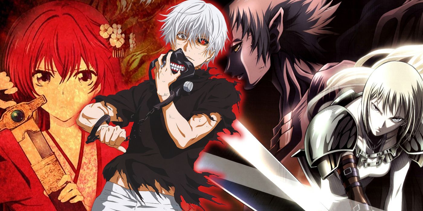 Yona of the Dawn and Claymore behind Tokyo Ghoul poster