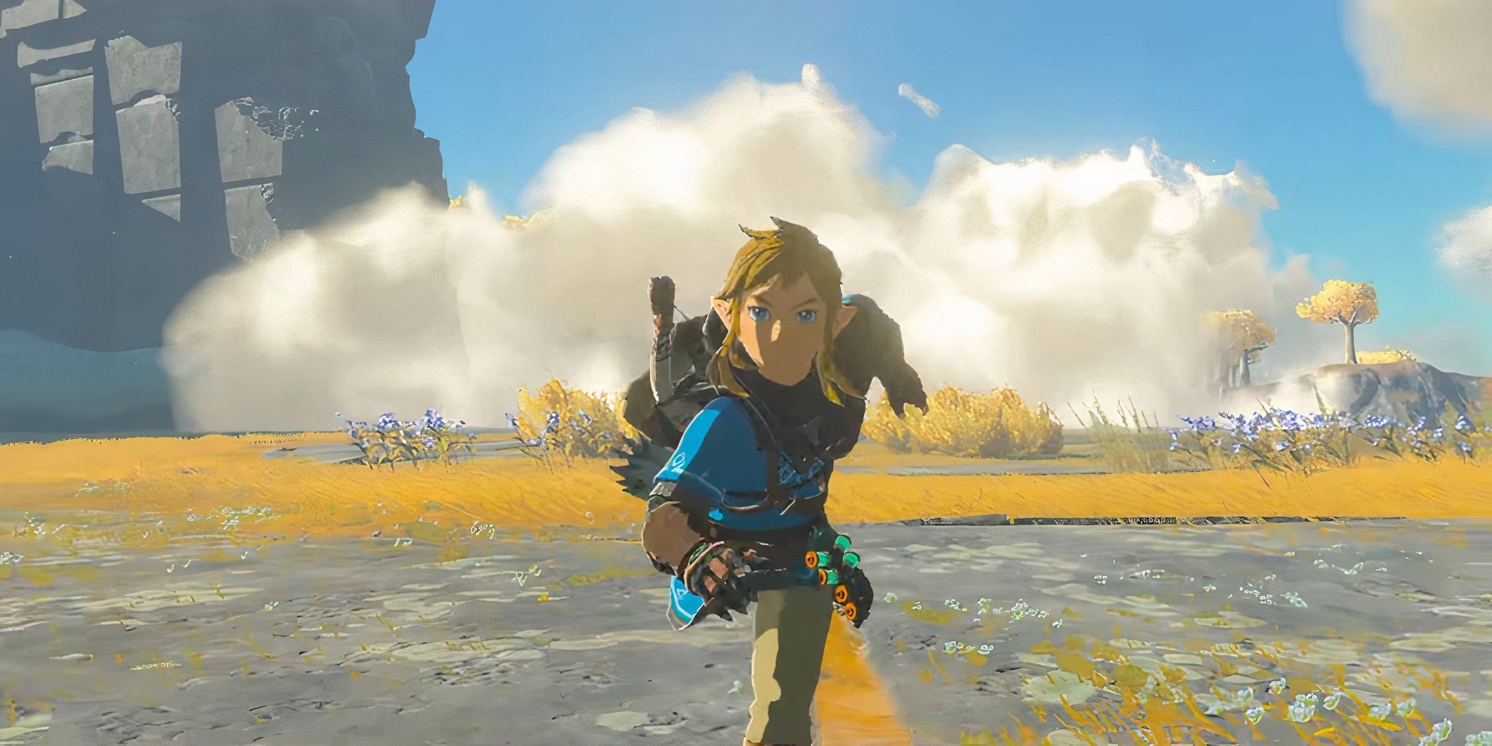 Link running in Breath of the Wild.