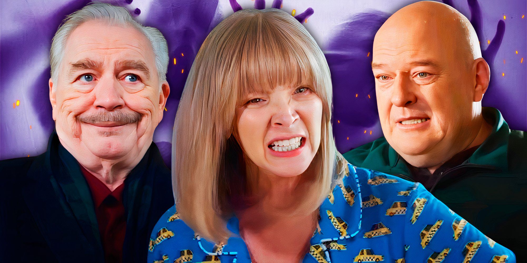 lisa kudrow as liddy dean norris as cliff and brian cox as frank in the parenting