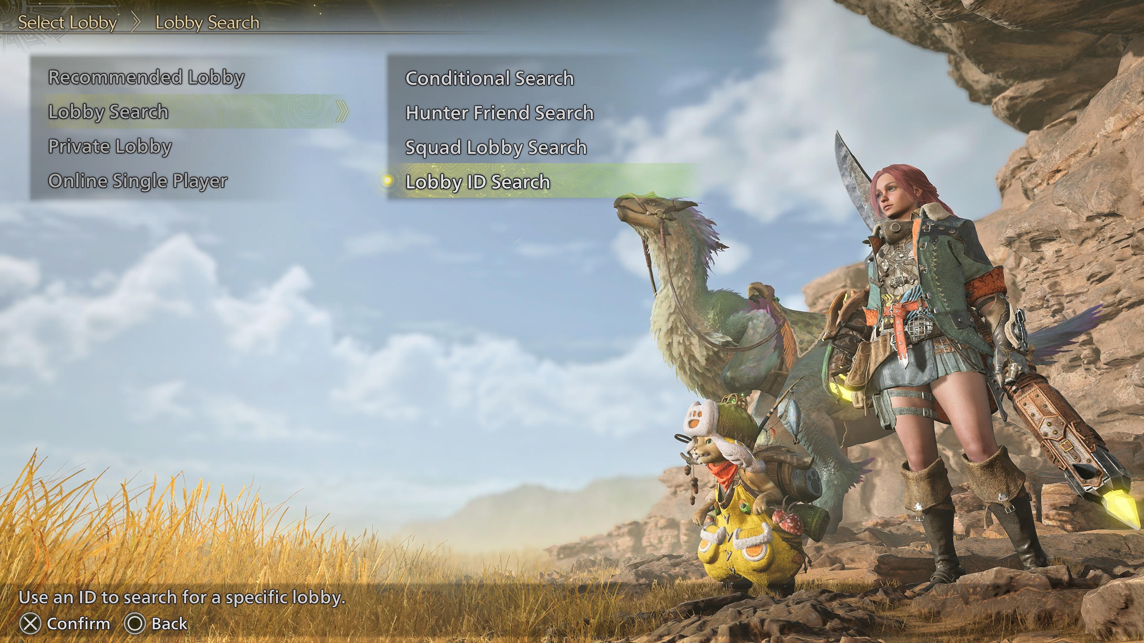 Lobby ID Search in monster hunter wilds