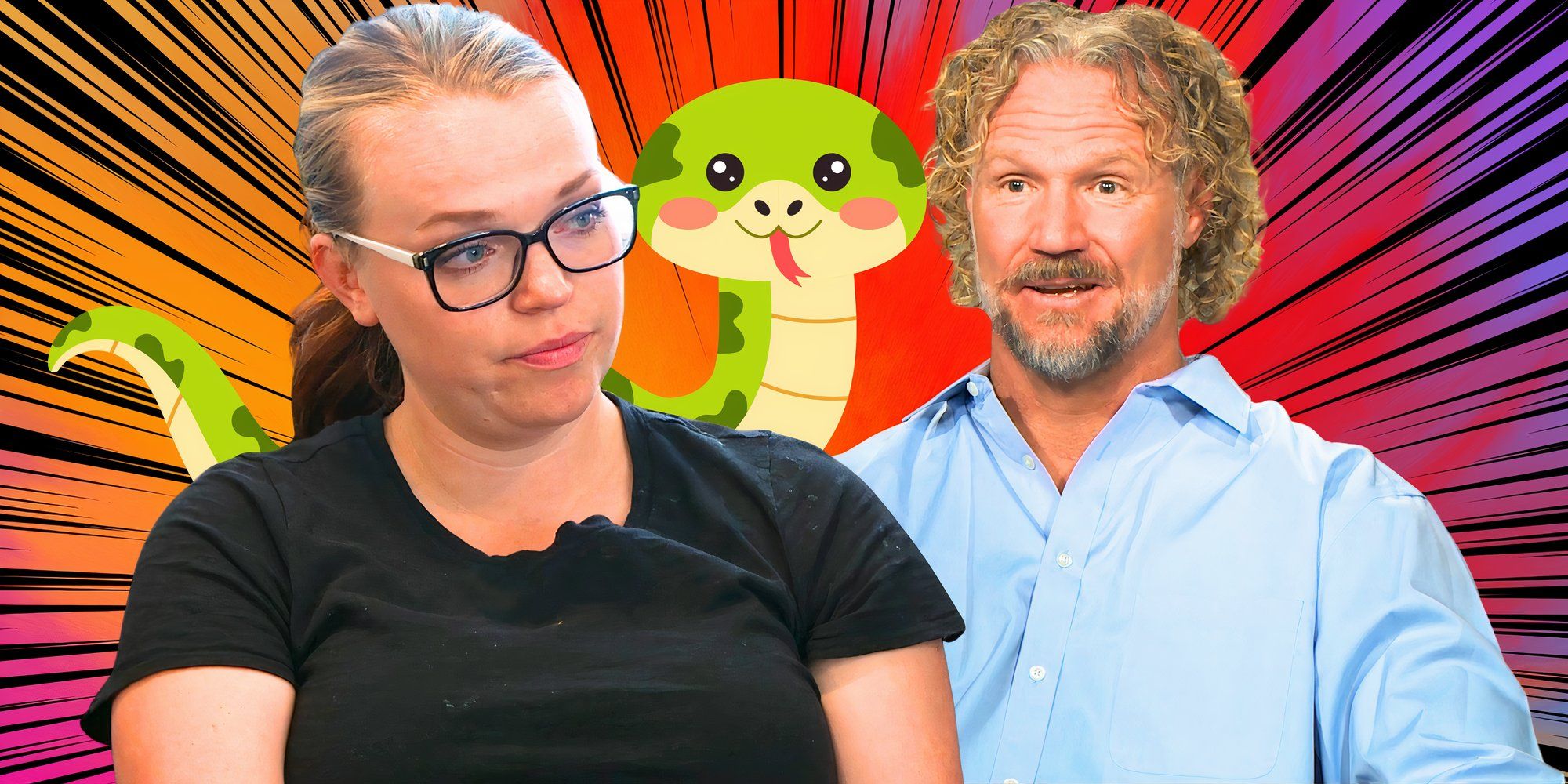 Madison Maddie Brush disappointingly looking at  Kody Brown from Sister Wives