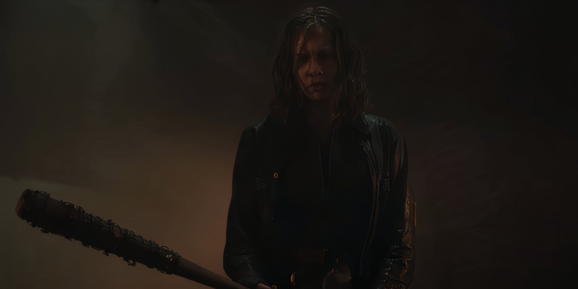 Maggie holding Lucille looking determined in The Walking Dead Dead City season 2