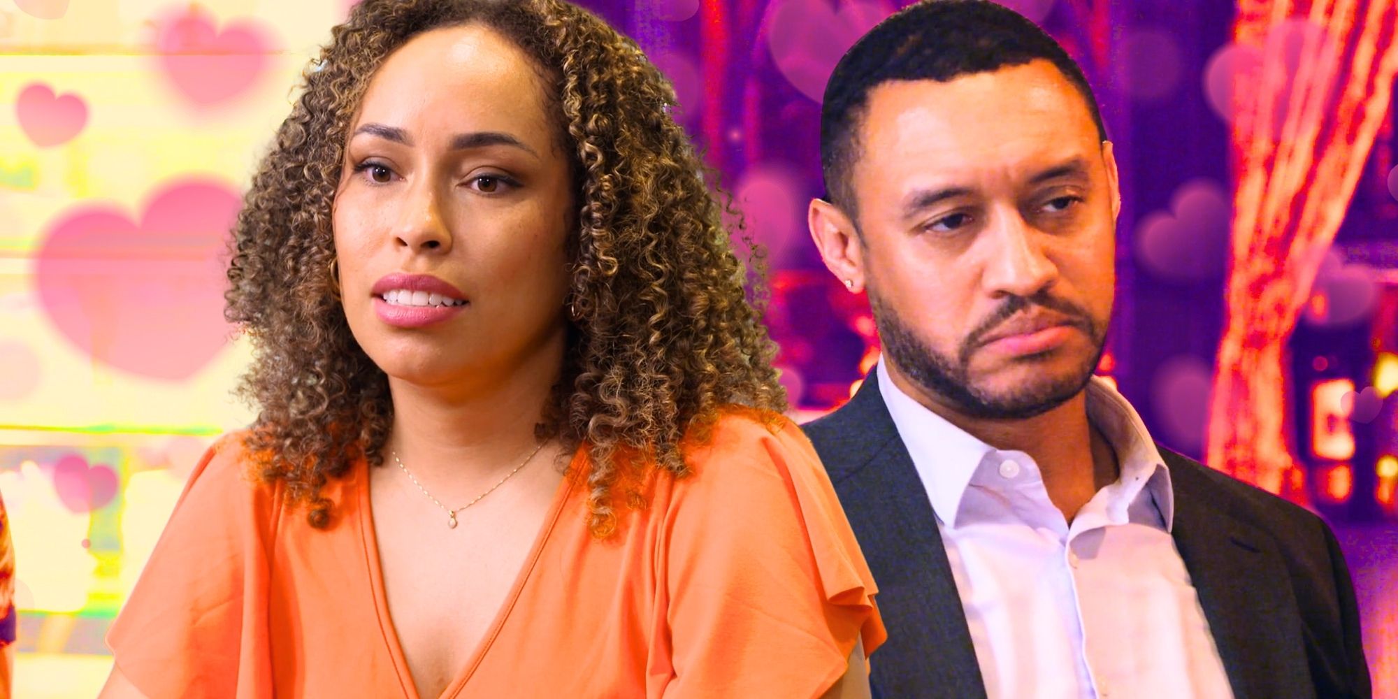 Married at First Sight season 18 Camille Parsons &amp; Thomas McDonald in side by side images looking weathered