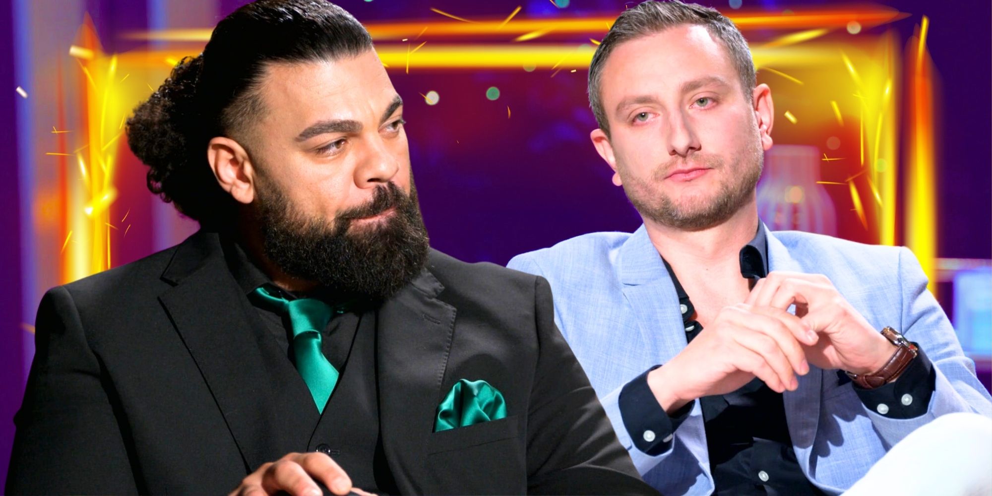 Married At First Sight Season 18’s David Trimble and Allen Slovick look serious.
