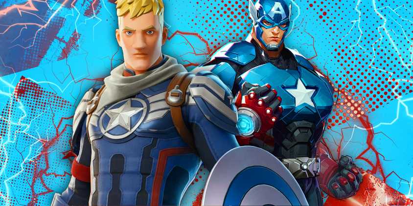 Marvel Rivals Captain America with Fortnite's Captain Jones.