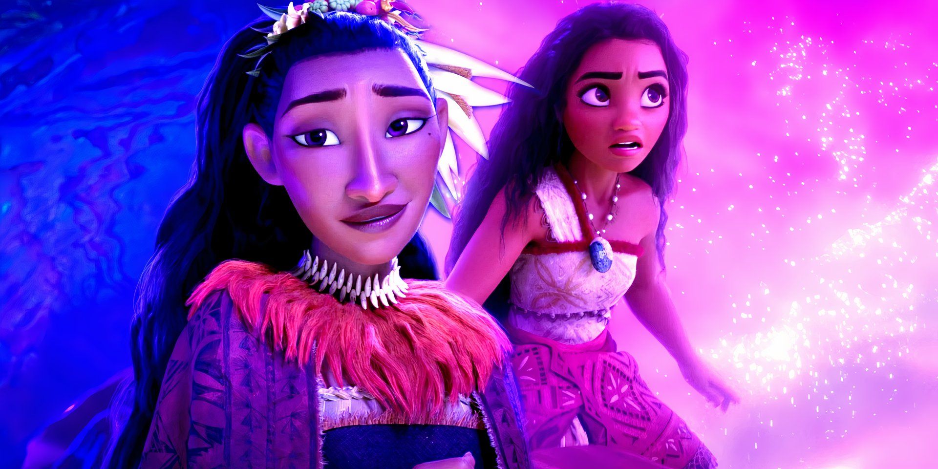 Matangi and Moana next to each other in Moana 2