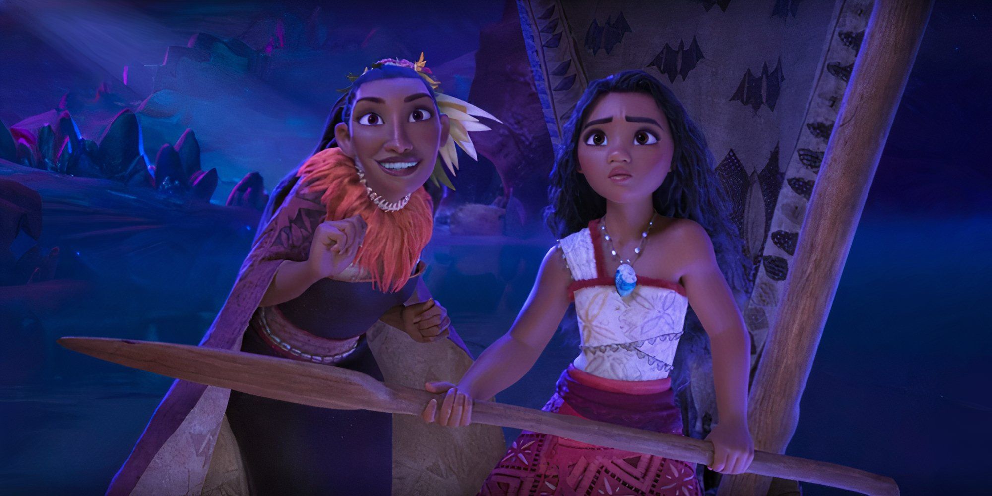 Moana and Matangi during "Get Lost" in Moana 2.