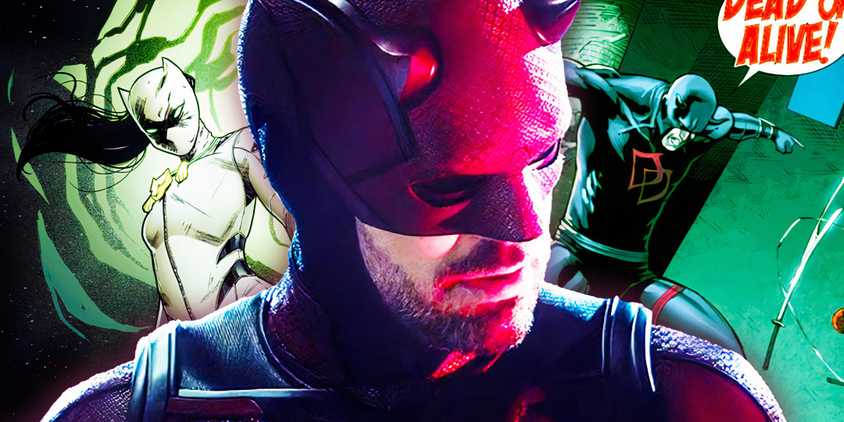 Matt Murdock in Daredevil Born Again with Daredevil and White Tiger in Marvel Comics' Shadowland