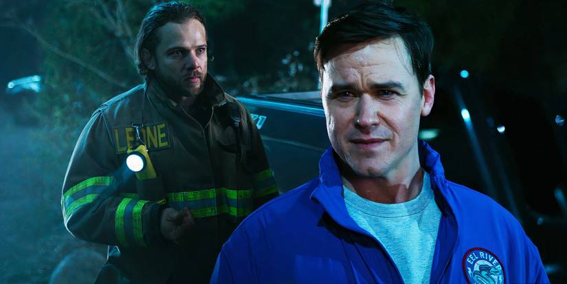 Max Thieriot as Bode Leone and Luke Humphrey as Drew Kimbro in Fire Country season 3 episode 13