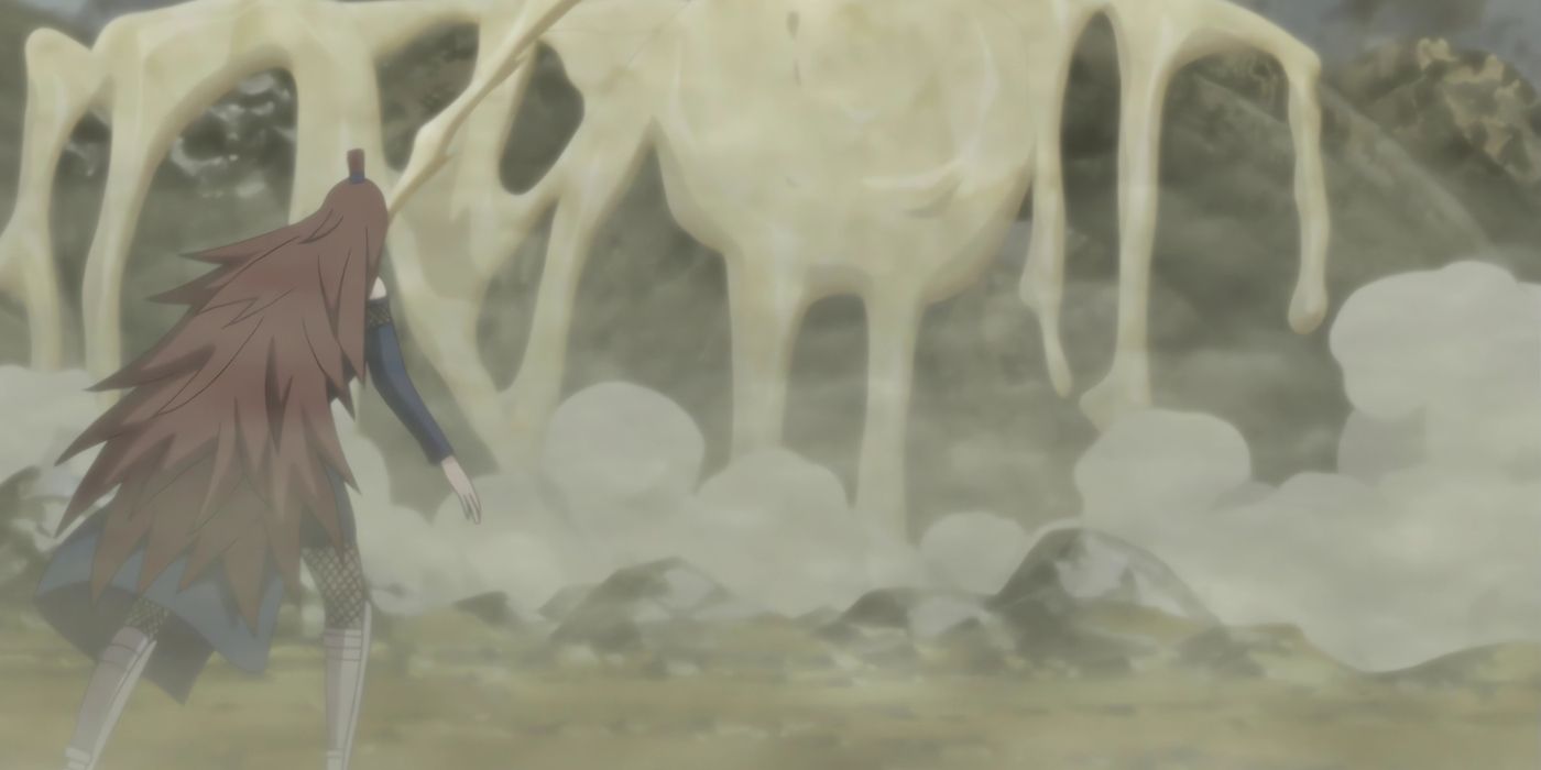 Mei attacks Madara during the Fourth Ninja War.