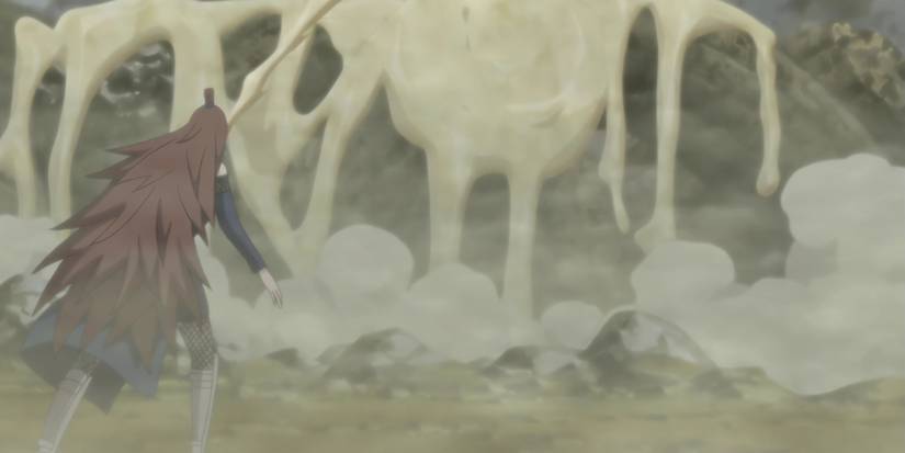 Mei attacks Madara during the Fourth Ninja War.