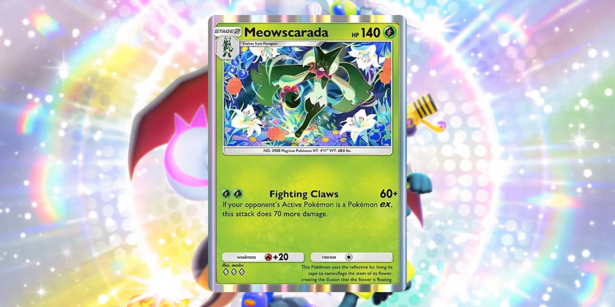 Meowscarada card from Pokemon TCG Pocket Shining Revelry set