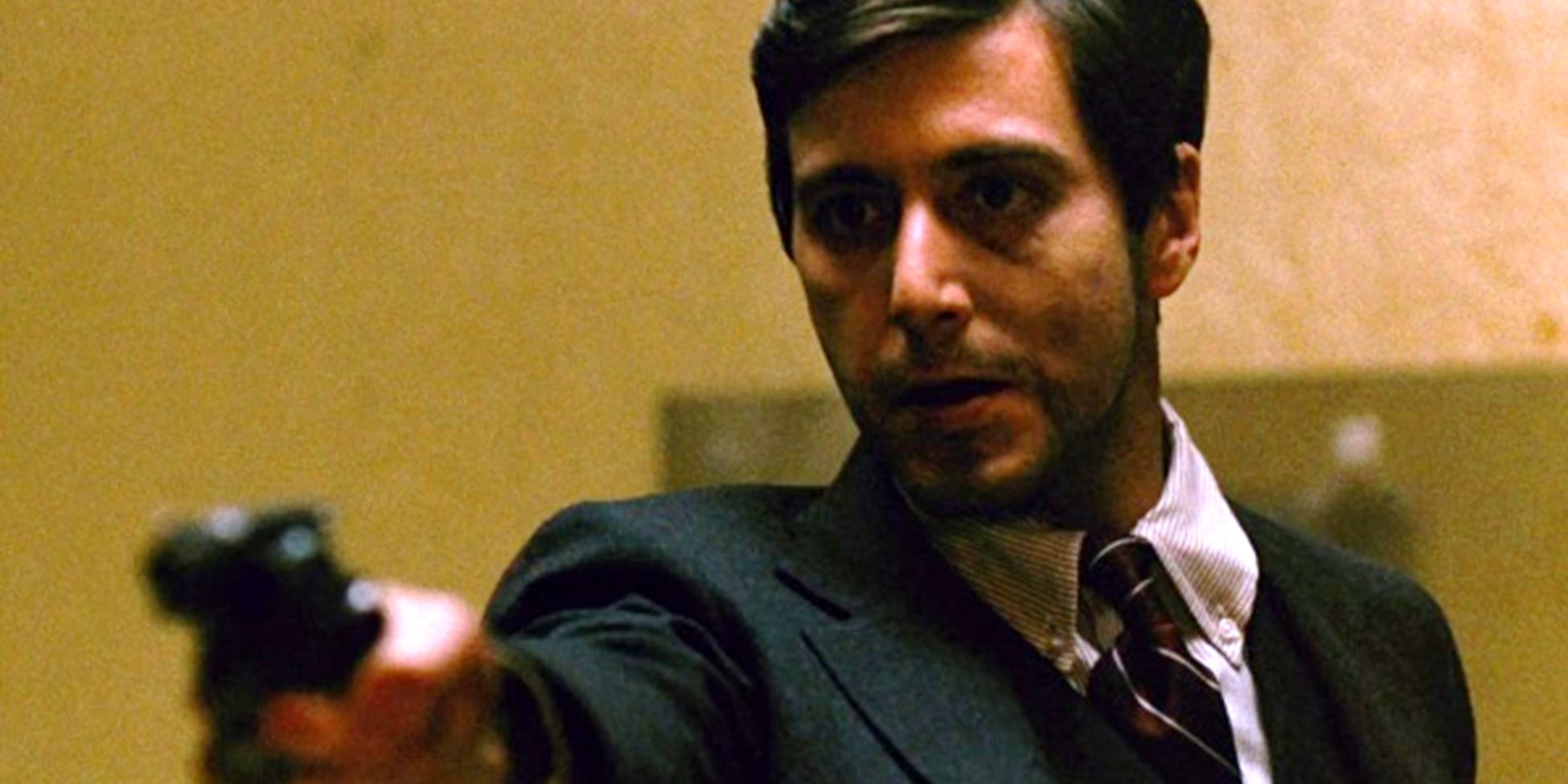 Michael Corleone with a gun in The Godfather