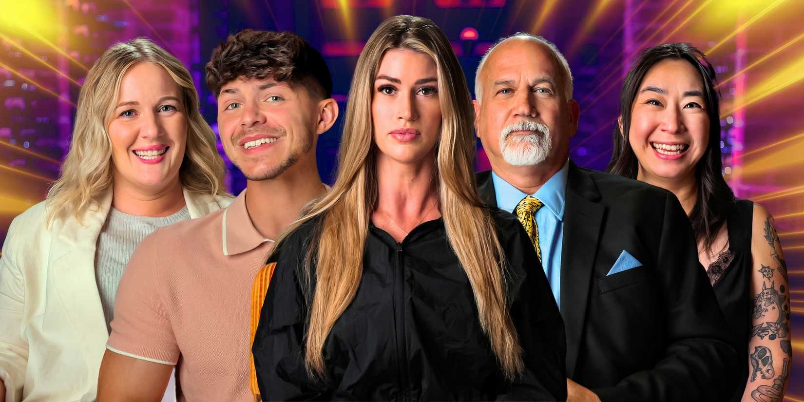 side by side image of five cast members from Million Dollar Secret Season 1